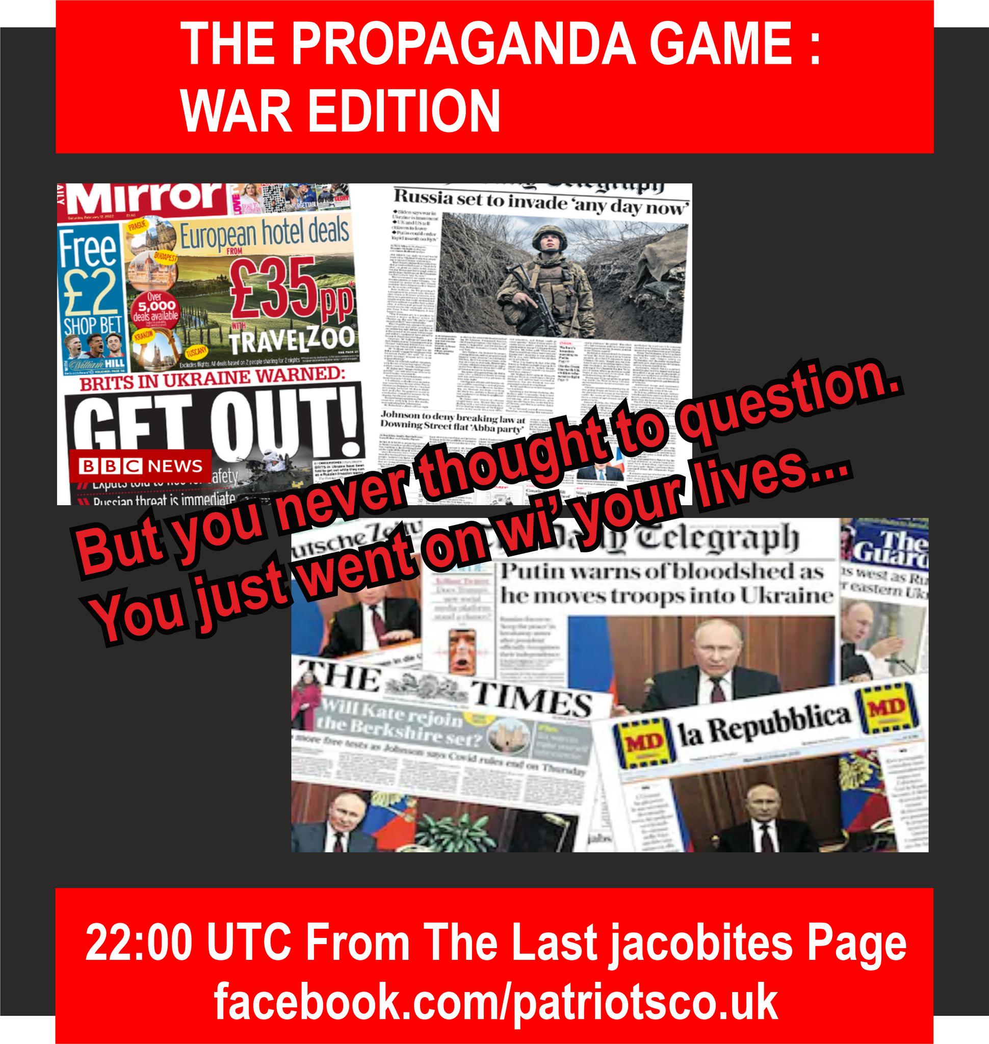 The Propaganda Game: War Edition